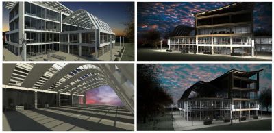 Progettazione Rendering Calcestruzzo Legno